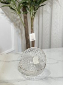 زبدية حجم صغية شفاف بحيف ذهبي