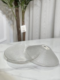 زبدية شفاف بحيف ذهبي حجم كبير