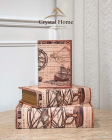 طقم كتب ديكور خشبي ، بتصميم عصري ومميز 2