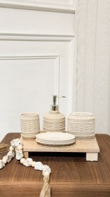 طقم مصابن 4 قطع شايش بيج بنقشة