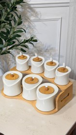 طقم بهارات 3 كبار + 4 صغار + ستاند