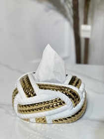 بكيت محارم مكس ألوان الأبيض والذهبي