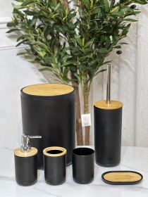 سيت حمام 6 قطع باللون الاسود